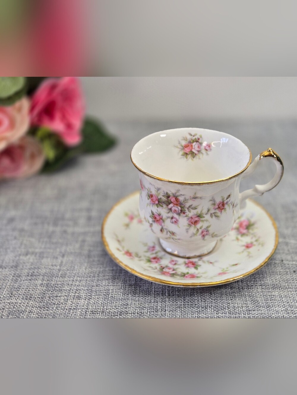 Vintage Paragon VICTORIANA ROSE Teacup And Saucer Fine Bone China